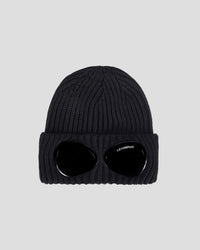 CP COMPANY MUTS MERINO WOOL GOGGLE BEANIE ZWART