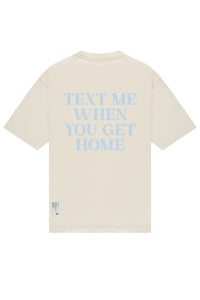 Saint Blanc T-SHIRT TEXT ME TEE L-BLAUW