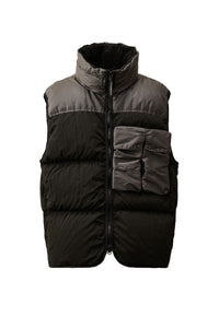 CP COMPANY BODYWARMER CHROME-R MIXED DOWN VEST ZWART
