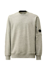 CP COMPANY SWEATER DIAGONAL RAISED FLEECE CREW NECK LENS SWEATSHIRT GRIJS