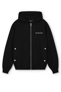DONT WASTE CULTURE SWEATER ALE ZIPPED HOODIE ZWART