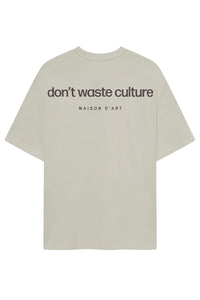 DONT WASTE CULTURE T-SHIRT CLEO L-GRIJS
