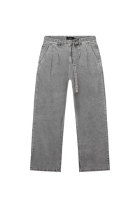 DONT WASTE CULTURE JEANS TOM GREY PLEATED BALLOON JEANS GRIJS