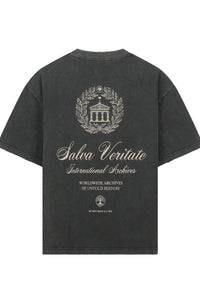 DONT WASTE CULTURE T-SHIRT GRANT BACKPRINT T-SHIRT GRIJS