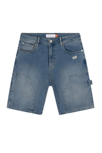 CROYEZ SHORT CROYEZ CARPENTER DENIM SHORT L-BLAUW