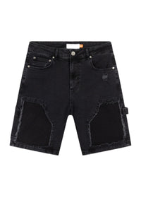 CROYEZ SHORT CROYEZ CARPENTER DENIM SHORT ZWART