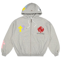 Fearless Blood JOGGING TOP CROSS VEST L-GRIJS