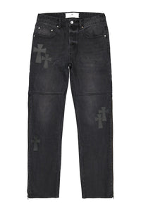 Fearless Blood JEANS FB-STRAIGHT-ZIP ZWART