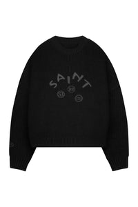 Saint Blanc TRUI REFOCUS KNITTED SWEATER ZWART