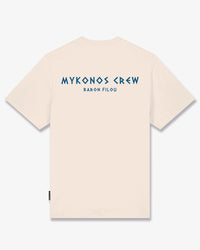 BARON FILOU T-SHIRT MYKONOS CREW OVERSIZED BACKPRINT FILOU WIT