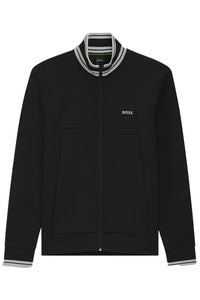 HUGO BOSS JOGGING TOP FZ ZONE ZWART