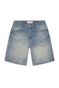 CROYEZ SHORT CD2 WASHED DENIM SHORTS L-BLAUW