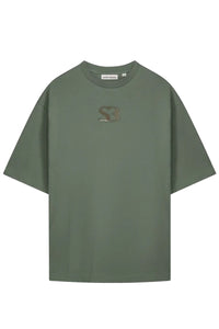 Saint Blanc T-SHIRT INITIAL LOGO T-SHIRT GROEN