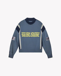 Saint Blanc TRUI WOOL CYCLING ZIP UP  OV. BLAUW