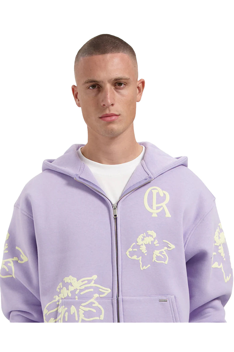 CROYEZ SWEATER FLOWER ZIP-HOODIE PAARS – Tip de Bruin