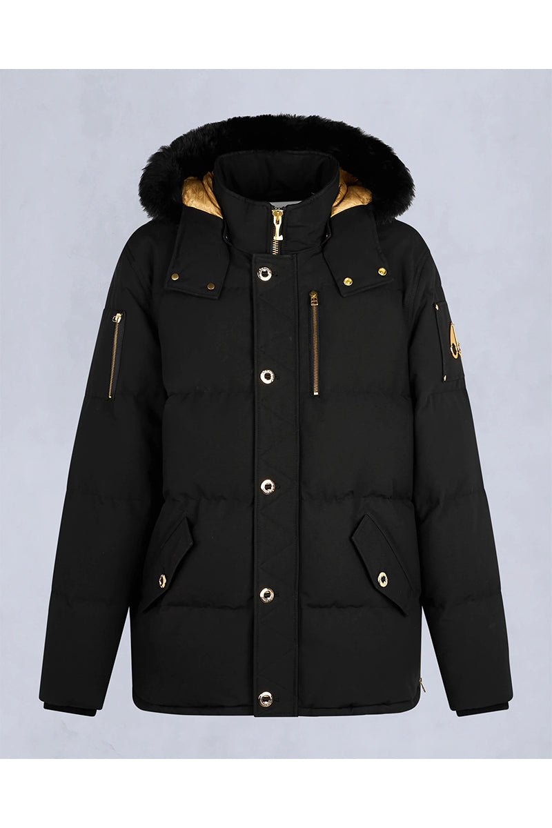 MOOSE KNUCKLES JAS GOLD 3Q JACKET ZWART - GOUD – Tip de Bruin