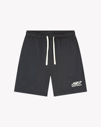Saint Blanc SHORT OBLIQUE LOGO MESH SHORT ZWART