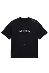 AEDEN T-SHIRT FLORENT TEE ZWART