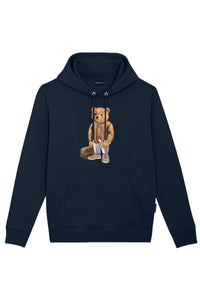 BARON FILOU SWEATER THE FIRST CLASS FLYER CXLVI HOODIE D-BLAUW