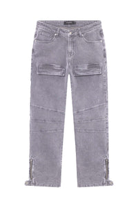 DONT WASTE CULTURE JEANS DELARA D-GRIJS