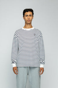 STRANGER SOCIETY SWEATER CREW LOGO LONGSLEEVE D-BLAUW
