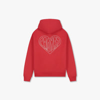 CROYEZ SWEATER STITCHED HEART ZIP HOODIE ROOD