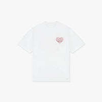 CROYEZ T-SHIRT STITCHED HEART T-SHIRT WIT