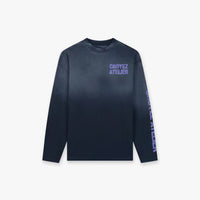 CROYEZ T-SHIRT SPRAYED ATELIER LONGSLEEVES ZWART