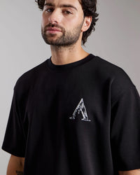 AEDEN T-SHIRT ETTORE TEE ZWART