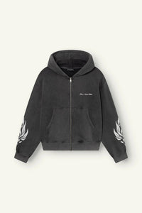 DONT WASTE CULTURE SWEATER WESANDRA ZIP HOODIE ZWART