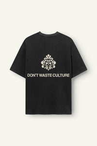 DONT WASTE CULTURE T-SHIRT AZEMARI T-SHIRT ZWART
