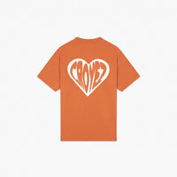 CROYEZ T-SHIRT PUFFED HEART T-SHIRT ORANJE