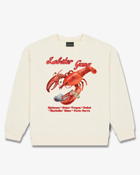 BARON FILOU SWEATER LOBSTER GANG OVERSIZED BACKPRINT OFF WHITE
