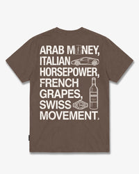 BARON FILOU T-SHIRT ARAB MONEY, ITALIAN HORSEPOWER BRUIN