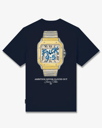 BARON FILOU T-SHIRT OVERSIZED BACKPRINT FUCK 9-5 D-BLAUW
