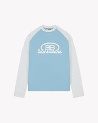 Saint Blanc SWEATER BLEND LOGO RAGLAN BLAUW