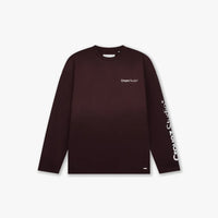 CROYEZ T-SHIRT STUDIO FADED LONGSLEEVE T-SHIRT BORDEAUX