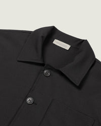 DUQUEZZI SHIRT WOOL BLEND OVERSHIRT ZWART