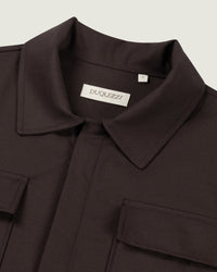 DUQUEZZI SHIRT CESARE WOOL BLEND OVERSHIRT BRUIN