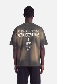 DONT WASTE CULTURE T-SHIRT THUNDER T-SHIRT D-GRIJS