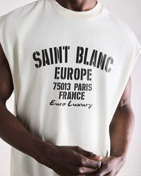 Saint Blanc T-SHIRT EURO LUXERY SLEEVELESS OFF WHITE