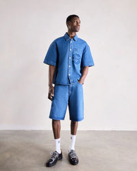 Saint Blanc SHIRT EDITOR DENIM SHIRT BLAUW