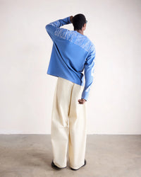 Saint Blanc SWEATER MULTI LOGO RAGLAN BLAUW