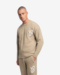 CROYEZ TRUI FLUFFY ESSENCE KNIT SWEATER OFF WHITE