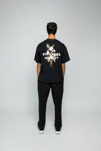 STRANGER SOCIETY T-SHIRT BOLD BOUQUET T-SHIRT ZWART