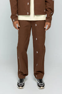 STRANGER SOCIETY JEANS ROSES ALL OVER PANTS BRUIN