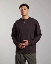 AEDEN T-SHIRT TOINE LONG-SLEEVE TEE D-BRUIN