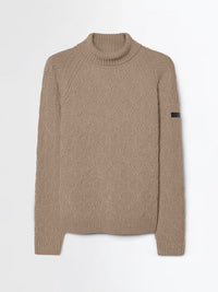 RRD TRUI VELVET RHOMBUS TURTLENECK KNIT BEIGE