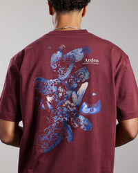 AEDEN T-SHIRT ZAHIR TEE BORDEAUX