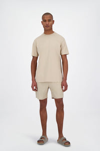 AIRFORCE ZWEMBROEK SWIMSHORT MID LONG BEIGE